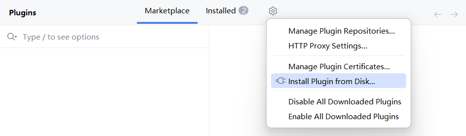手动安装插件 手动安装插件